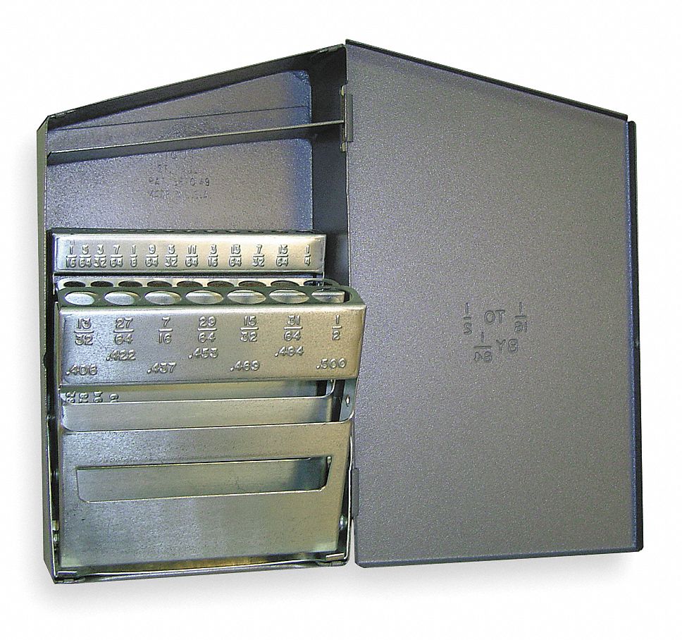Drill Bit Case, Jobber, Hold 1/16-1/2x1/64