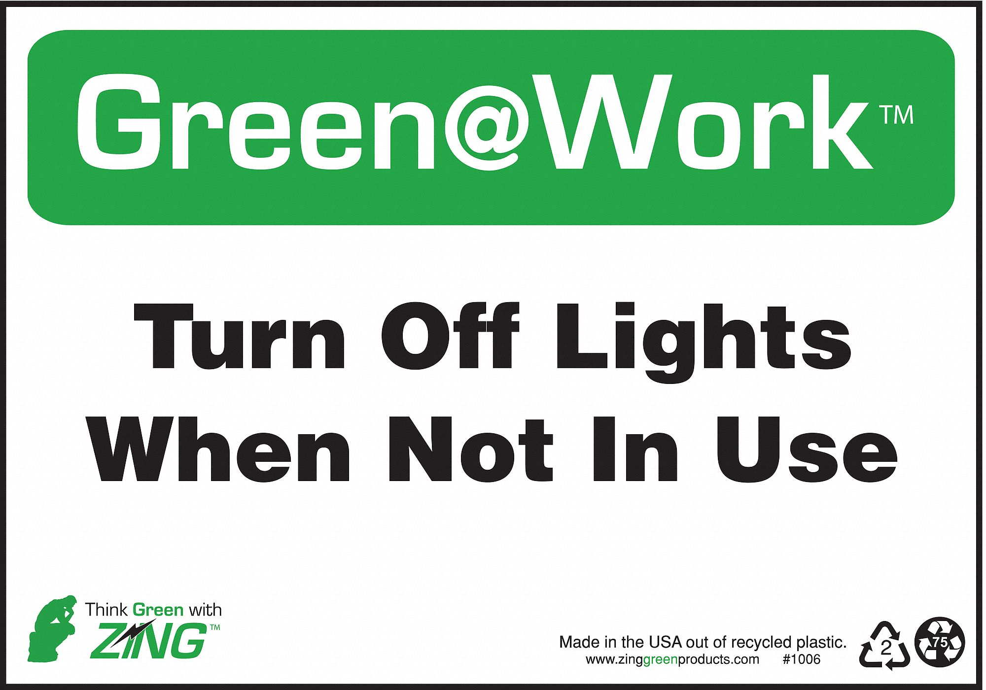 Environmental Awareness Sign, 7 x 10In