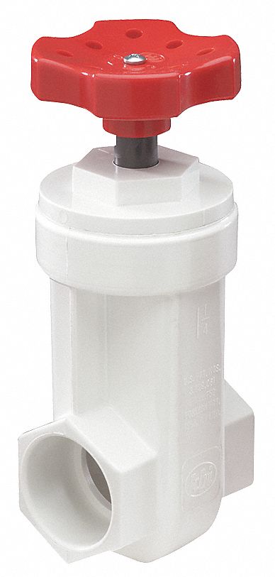 Gate Valve, 1 1/2 In, Socket, PVC, 150 psi