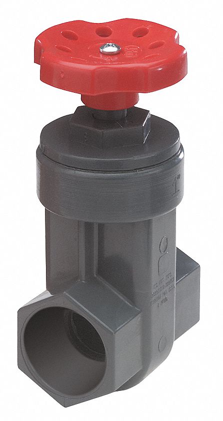 Gate Valve, 3/4 In, Socket, PVC, 150 psi