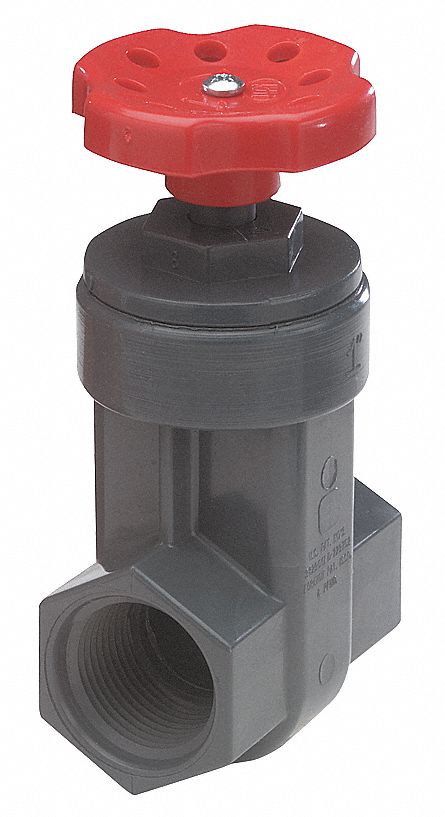 Gate Valve, 2 In, FNPT, PVC, 150 psi