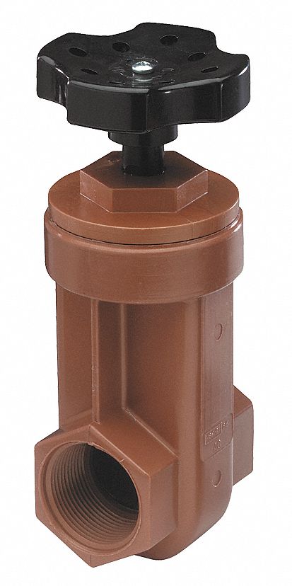 Gate Valve, 2 In, FNPT, Acetal Copolymer