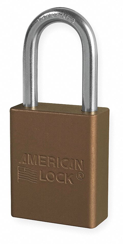 Lockout Padlock, KD, Brown, 1/4In. Dia.