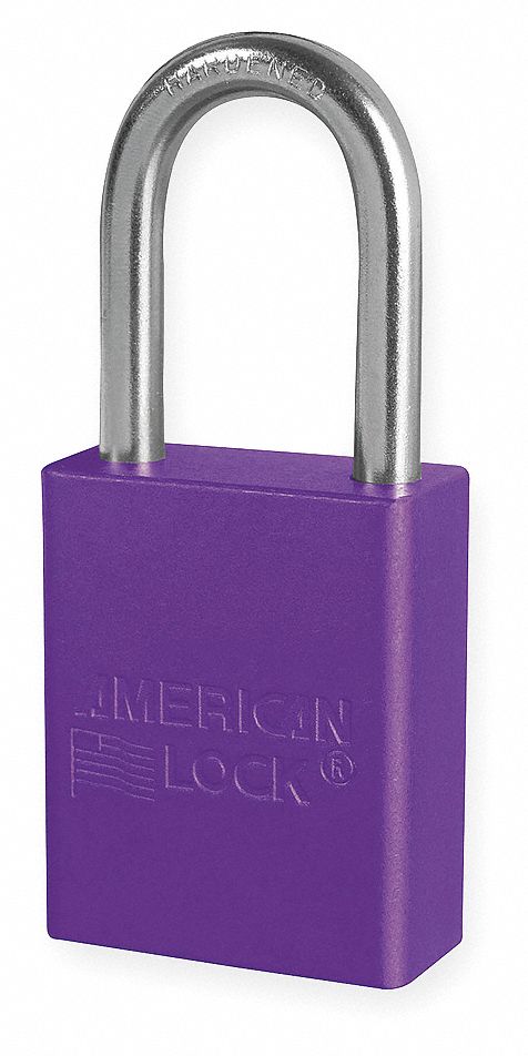 Lockout Padlock, KA, Purple, 1/4 In. Dia.