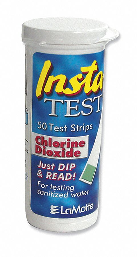 Test Strip, Chlorine Dioxide, Pk 50