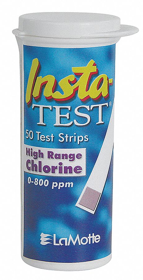Test Strip, Free Chlorine, Pk 50