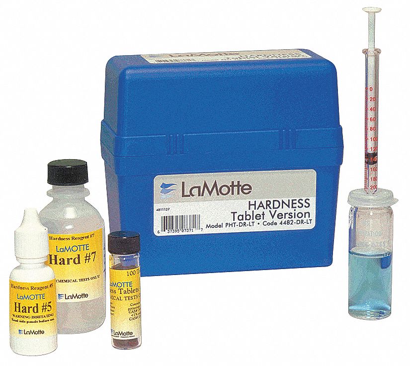 Water Testing Kit, Hardness, 0 to 200 PPM