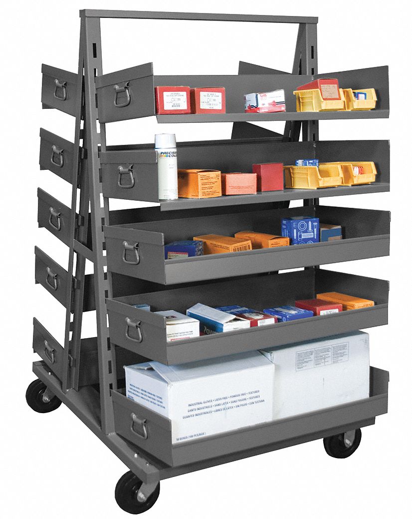 Bin Cart, 38x40x64 In., 2500 lb. Cap.