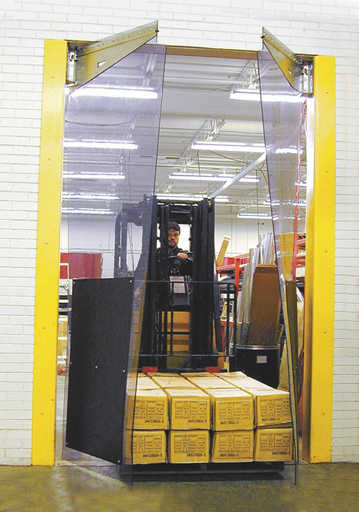 Flexible Swinging Door, HxW10x8Ft, w/Plate