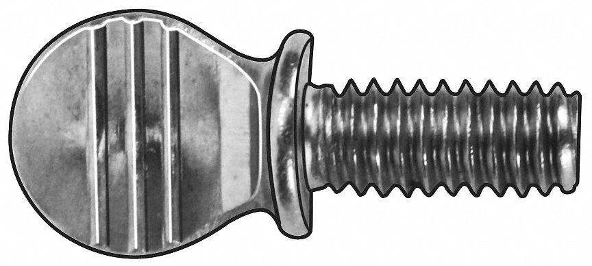 Thumb Screw, Spd, 1/4-20, 1 1/4 L, PK5