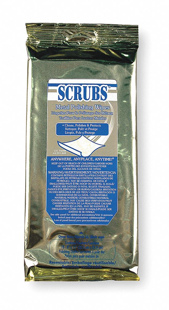Multisurface Polish Wipes, Packet, PK 18