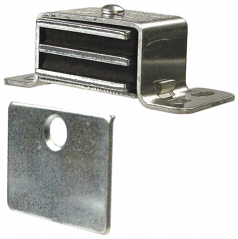 Cabinet Catch, Aluminum, Catch L 2 1/16 In