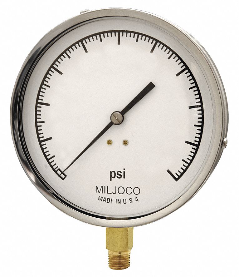 Compound Gauge, 30 In Hg Vac to 150 Psi