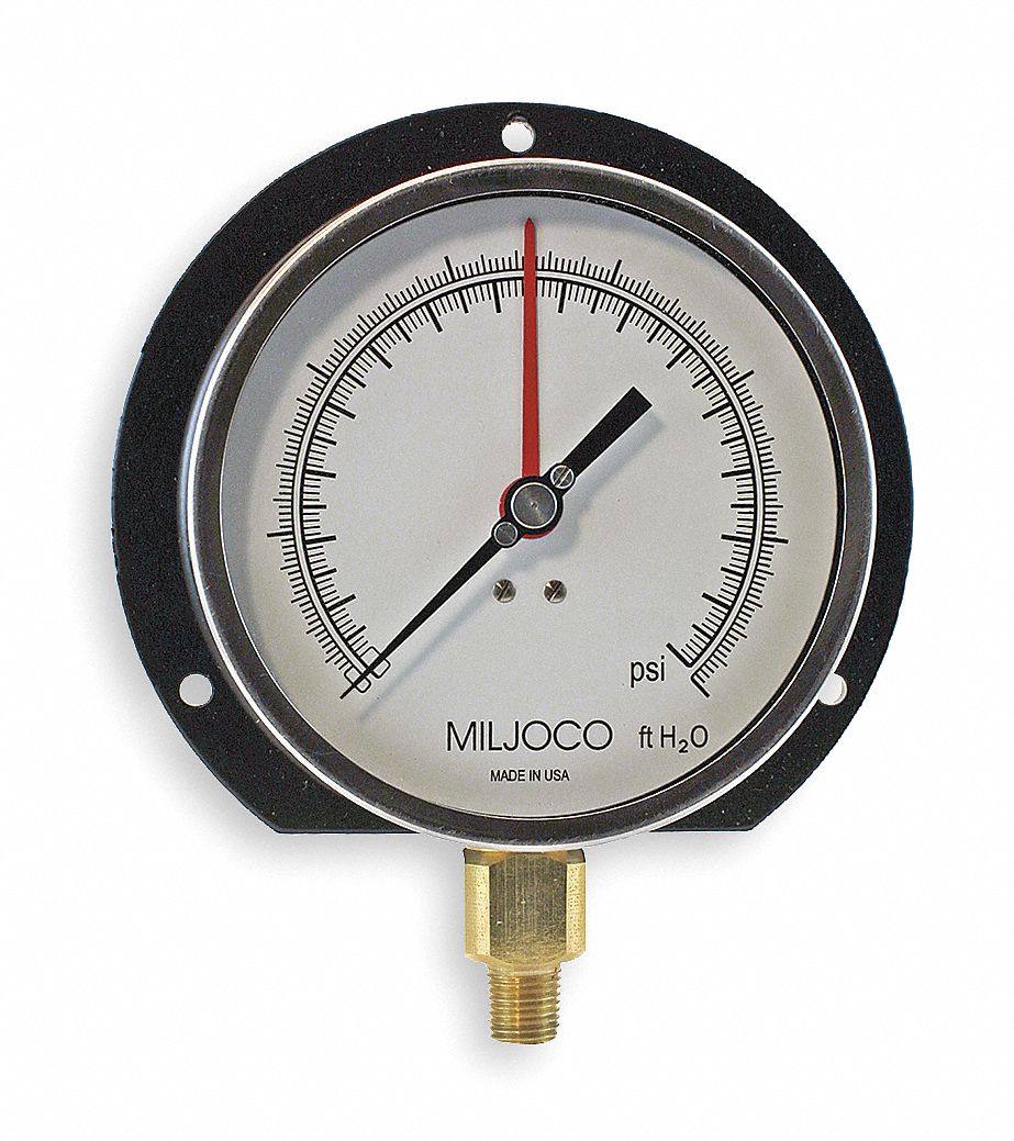 Gauge, Altitude, 12 In, 15 Psi, 35 Ft H2O