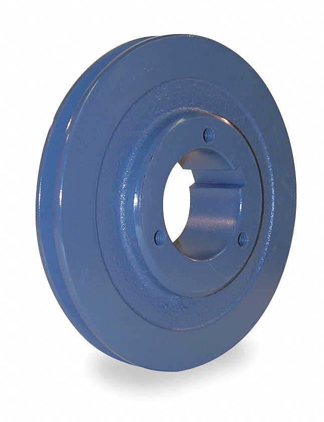 V-Belt Pulley, Spl Taper, 4.12 In OD, 1GRV