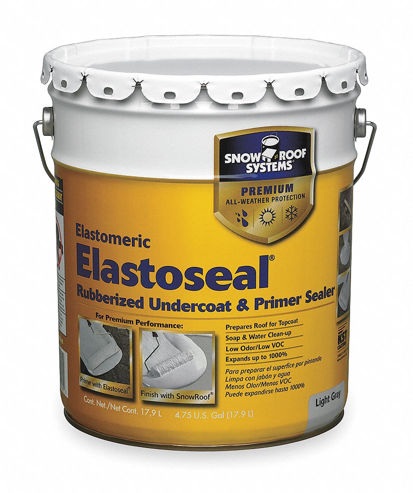 Elstmrc Undrct/Primer, Lt Gray, 4.75 gal.