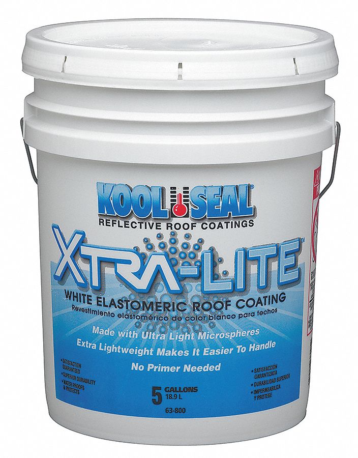 Elastomeric Roof Coating, White, 4.75 gal.