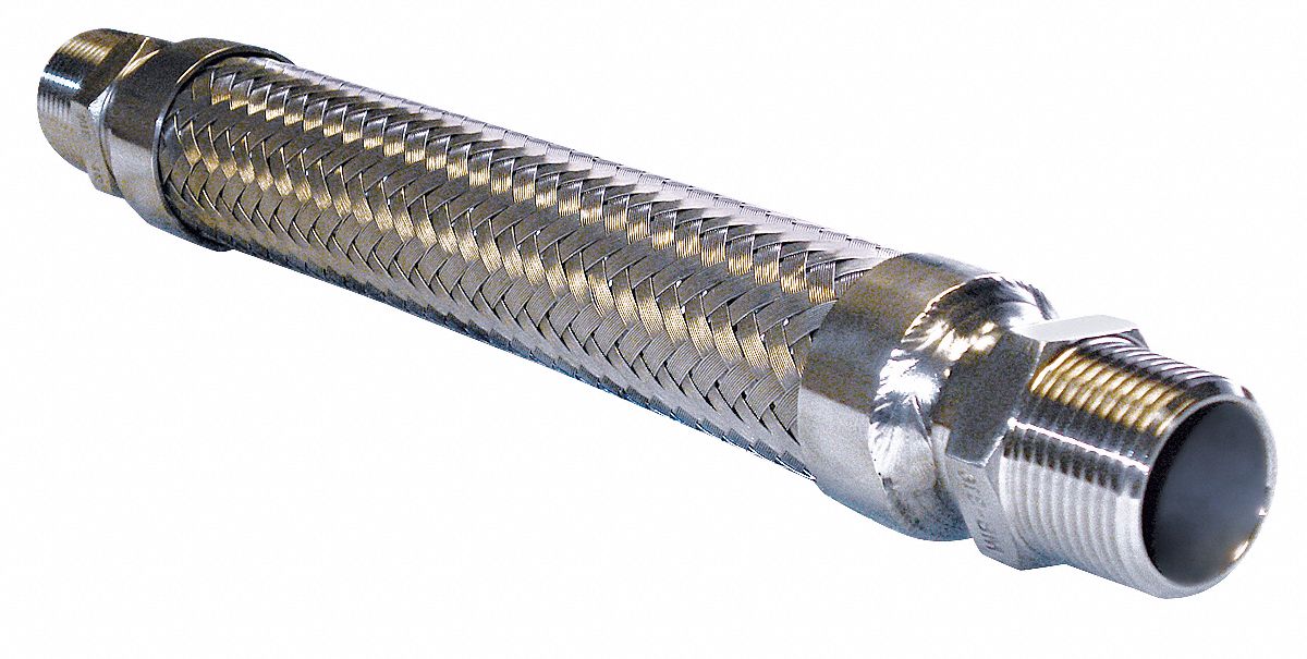 Flexible Metal Hose, 1 1/4 In, 12 Length