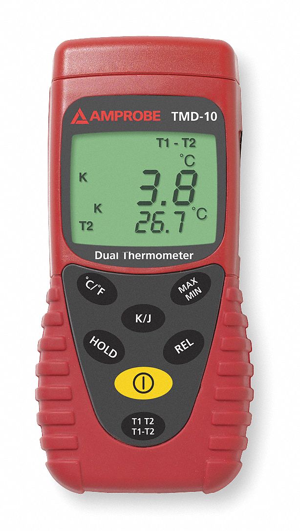 Thermocouple Thermometer, 2 In, Type J, K