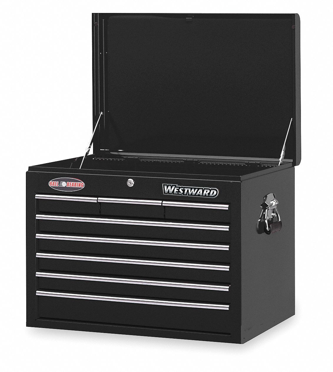 Top Chest, 26 W, 8 Drawer, Black