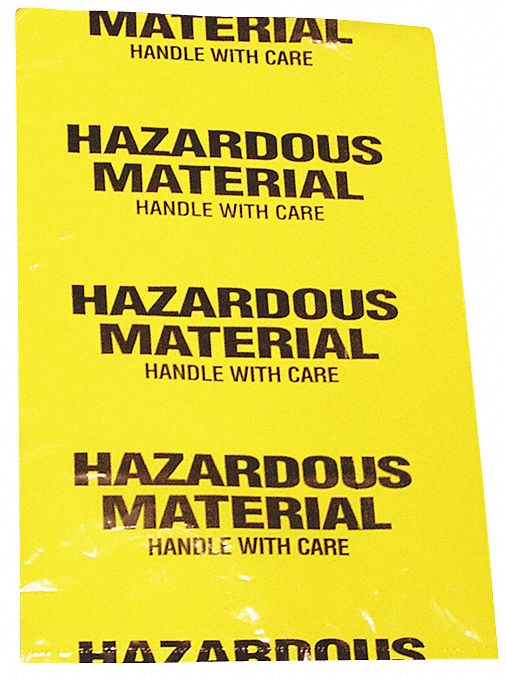 Biohazard Bag, Yellow, 18 In. L, PK15