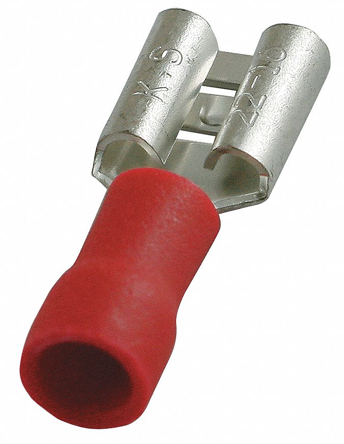 Female Disconnect, Red, 22 to 16 AWG, PK100