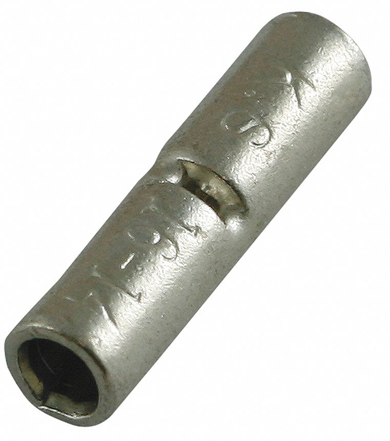 Butt Splice Connector, Bare, 16-14, PK100