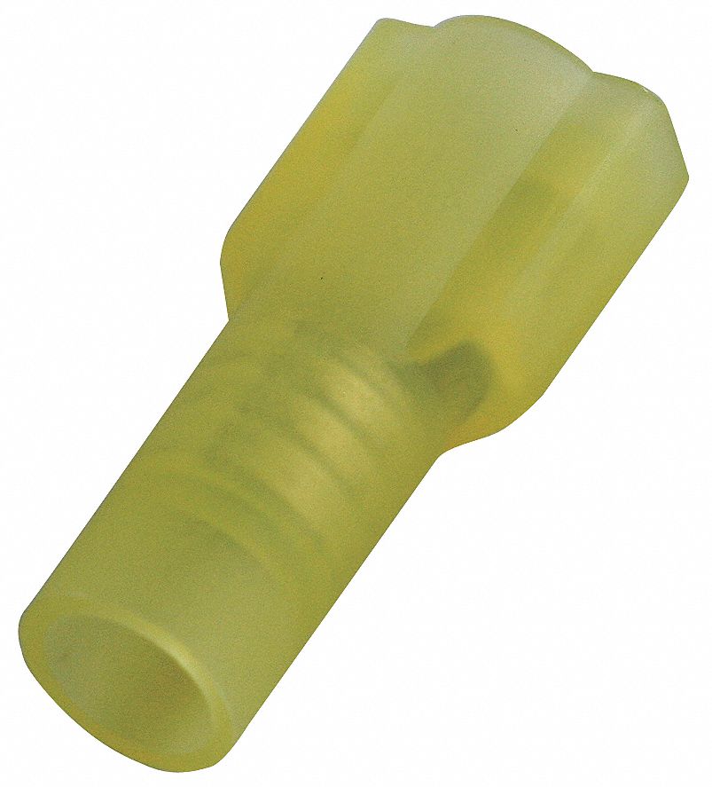 Female Disconnect, Yellow, 12to10AWG, PK50