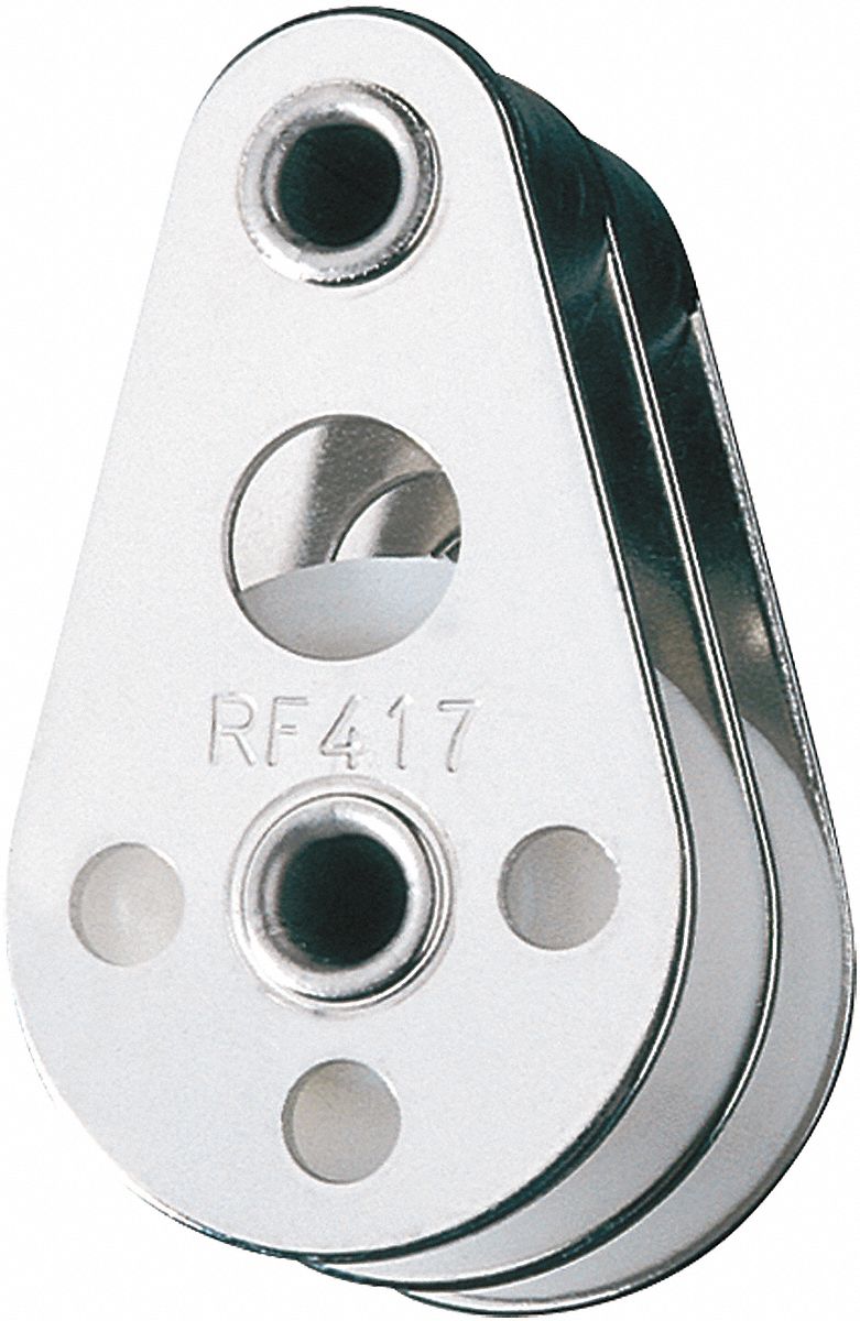 Dbl Pulley, Fixed Eye, 5 1/6In, Height 1In