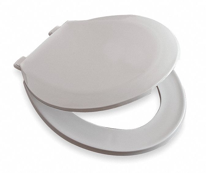 Toilet Seat, Round, Closed Front, 16 1/2 In