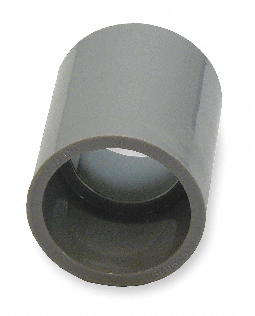Coupling, 1 Piece, 1 1/4 In, PVC
