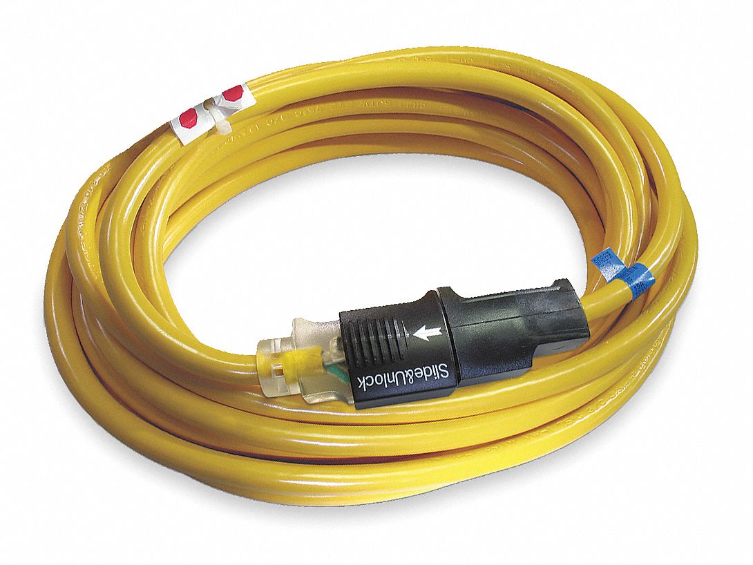 Extension Cord, SlideLock, 13A, 14/3Ga, 90Ft