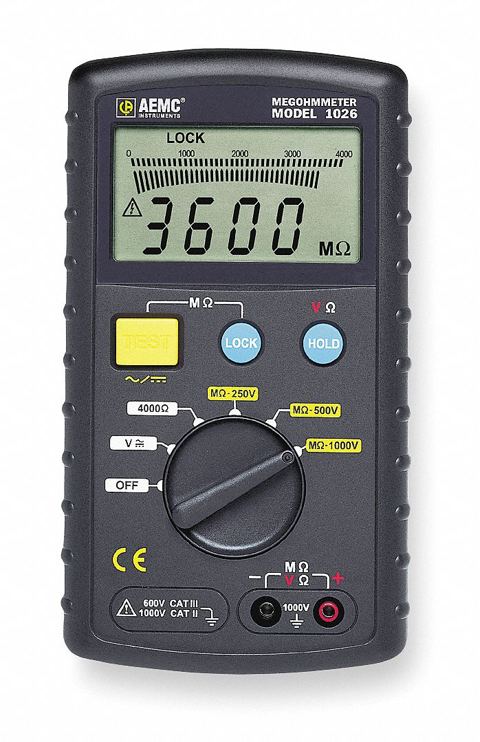 Battery Operated Megohmmeter, 1000VDC