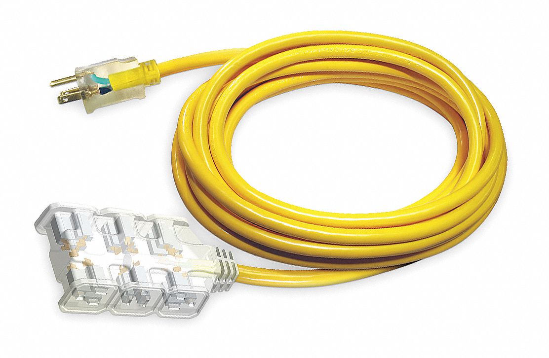 Extension Cord, 6-Outlet, 15A, 12/3Ga, 25Ft