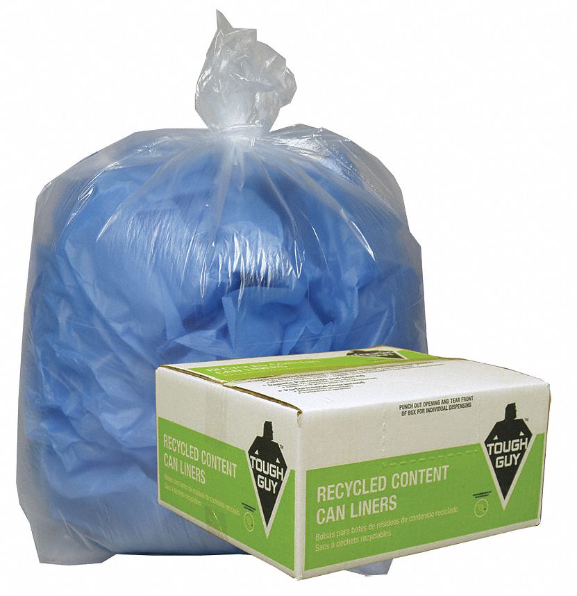 Recycled Can Liner, 55 to 60 gal., PK100