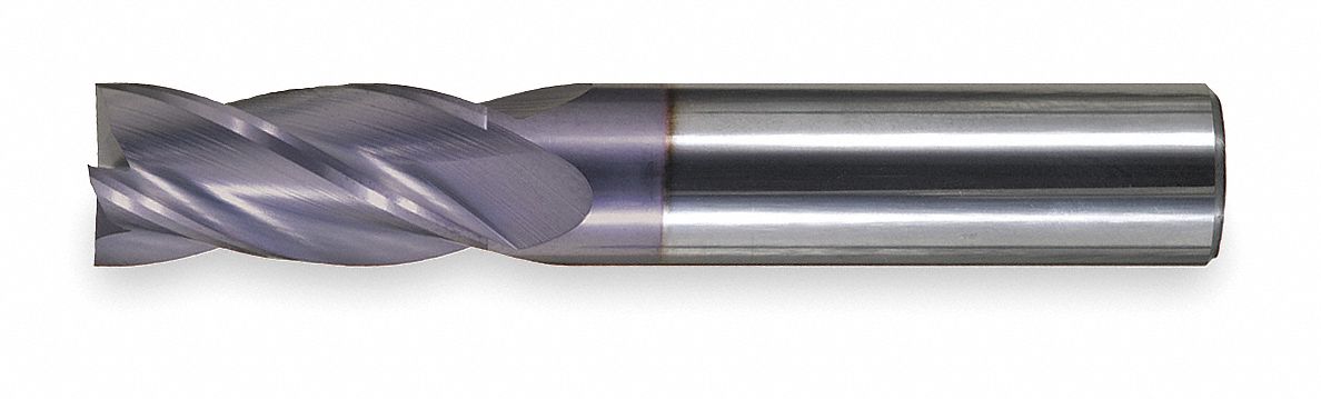 End Mill, Carbide, TiCN, 1 In, 4 FL, Sq End