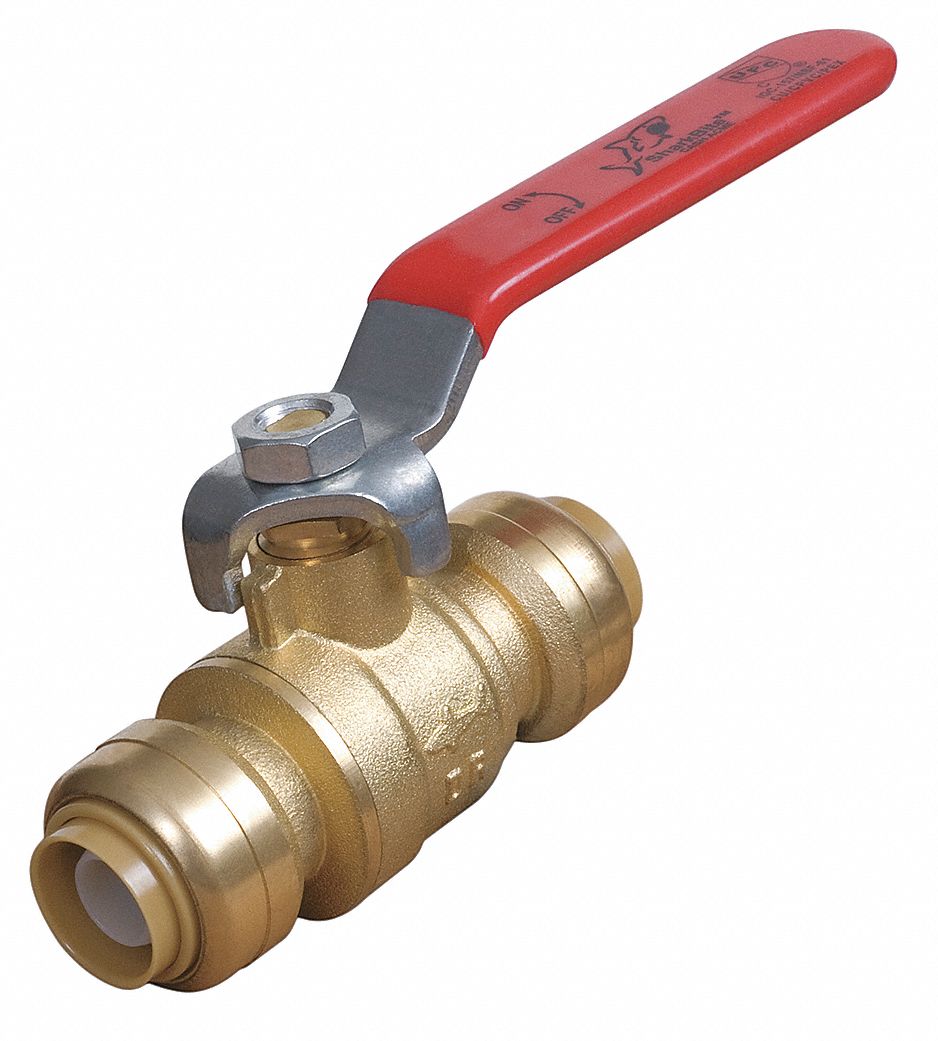 Ball Valve, 1/2 In, 200 PSI, Brass