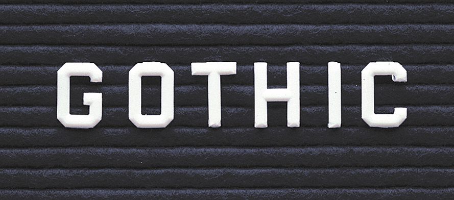 Letters, Numbers, and Symbols, 1In, Gothic