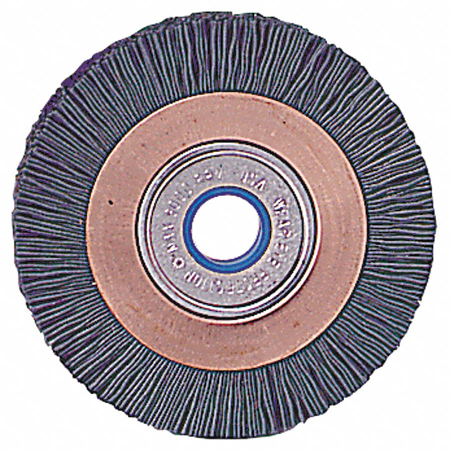 Wheel Brush, 3 In D, Wire 0.040/120 In