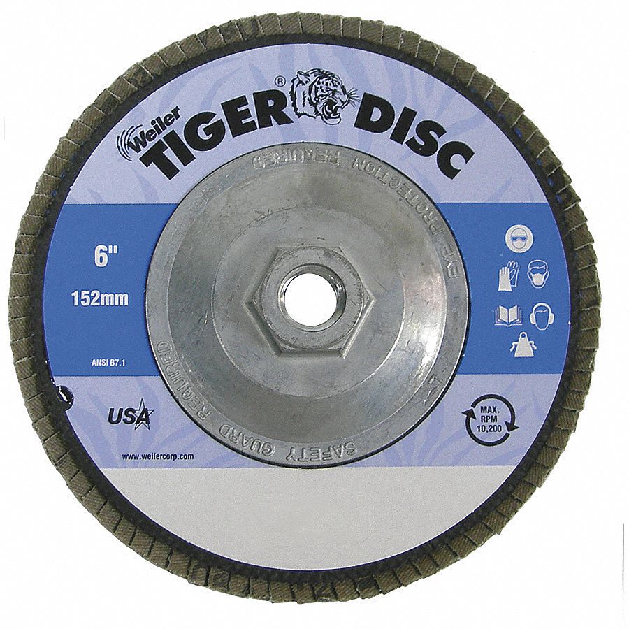 Arbor Mount Flap Disc, 6in, 80, Medium