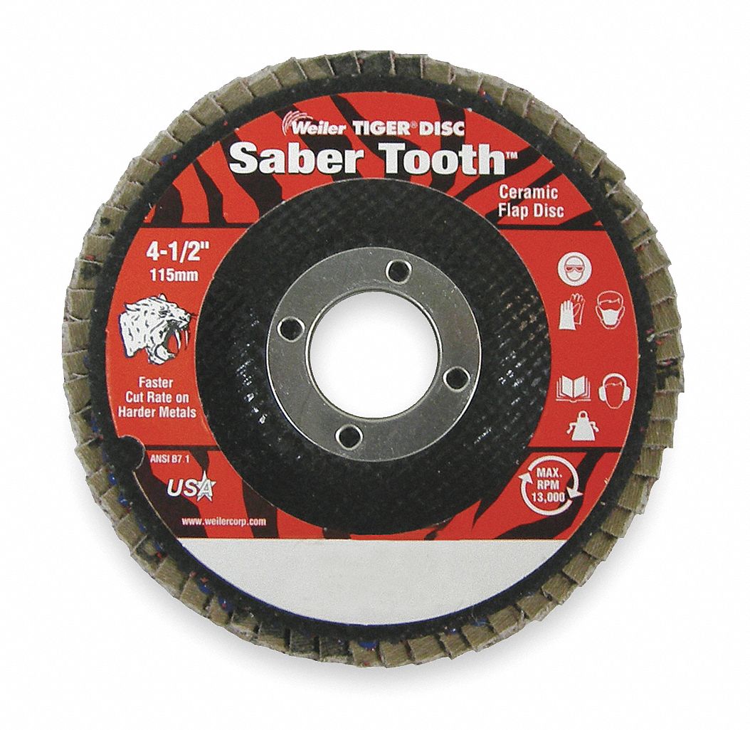 Arbor Mount Flap Disc, 4-1/2in, 80, Medium