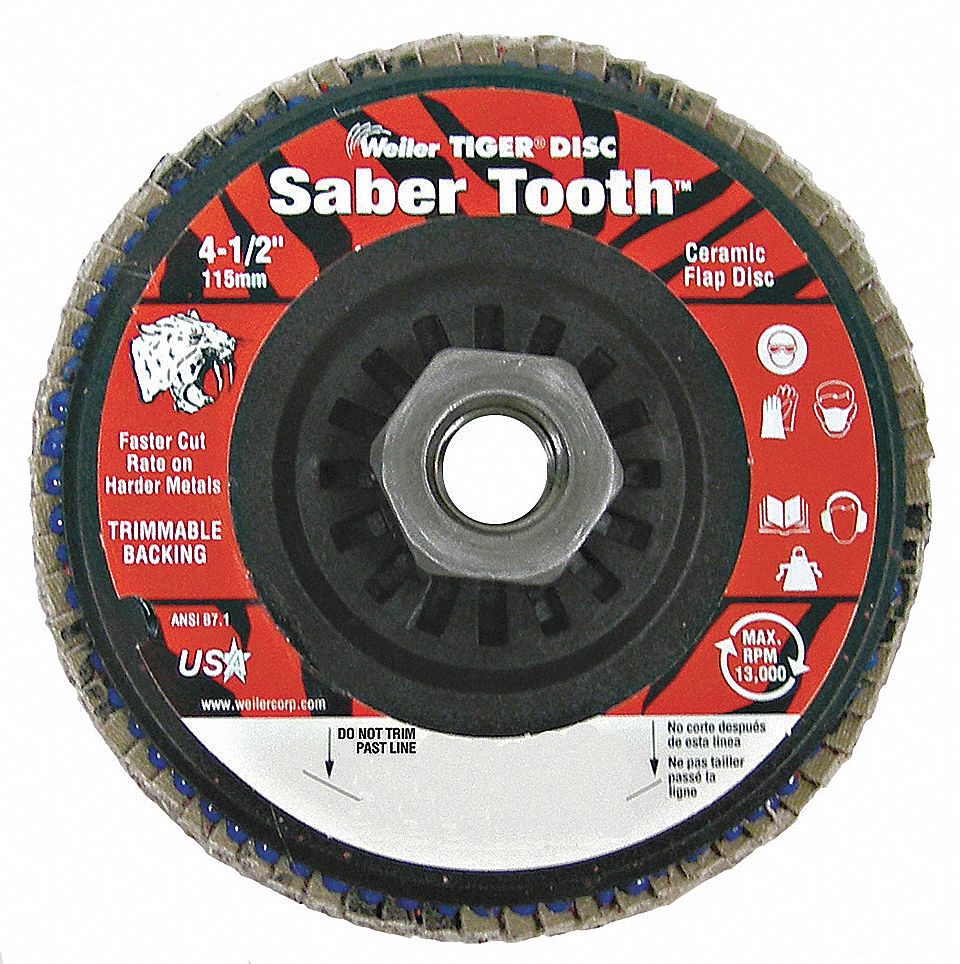 Arbor Mount Flap Disc, 4-1/2in, 80, Medium
