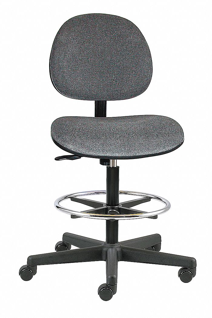 Pneumatic Task Chair, 300 lb., Gray