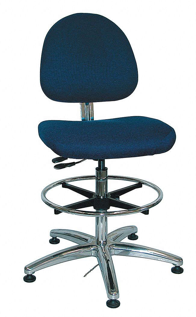ESD Pneumatic Task Chair, 300 lb., Fabric