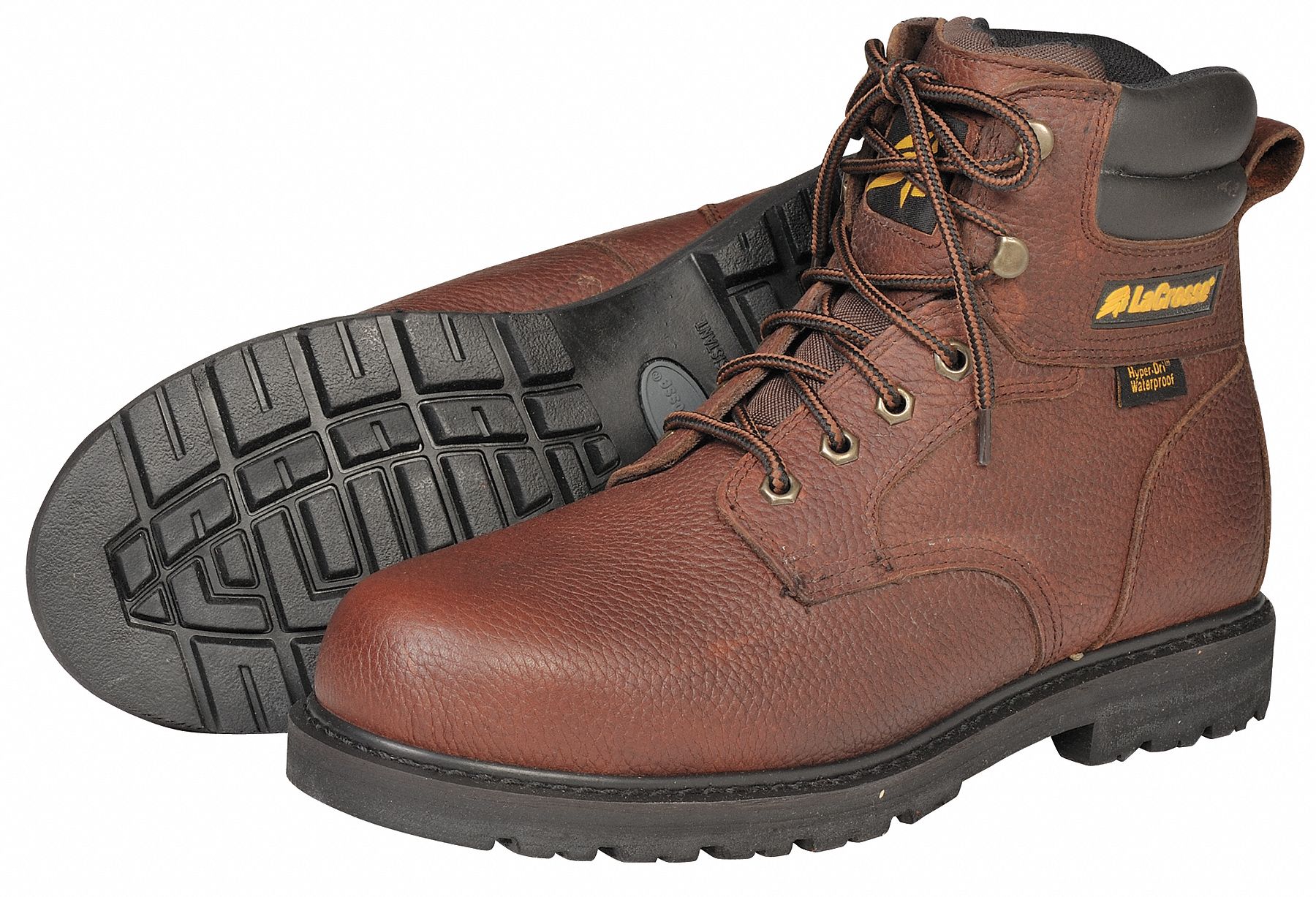 Work Boots, Stl, Mn, 10, Brn, 1PR