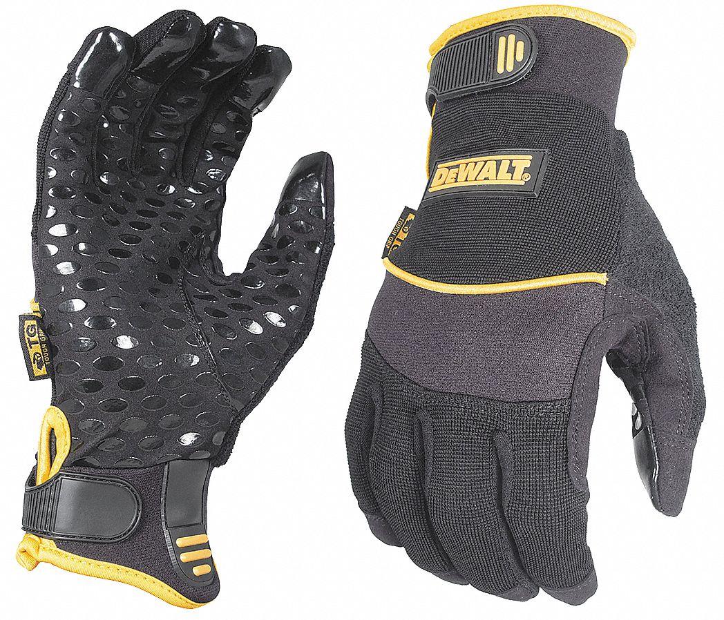 Mechanics Gloves, Black, XL, PR