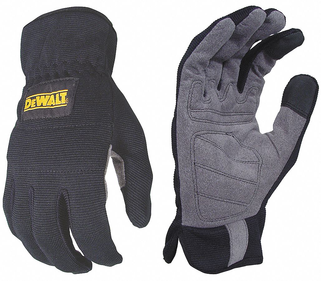 Mechanics Gloves, L, Black, Foam Padding, PR