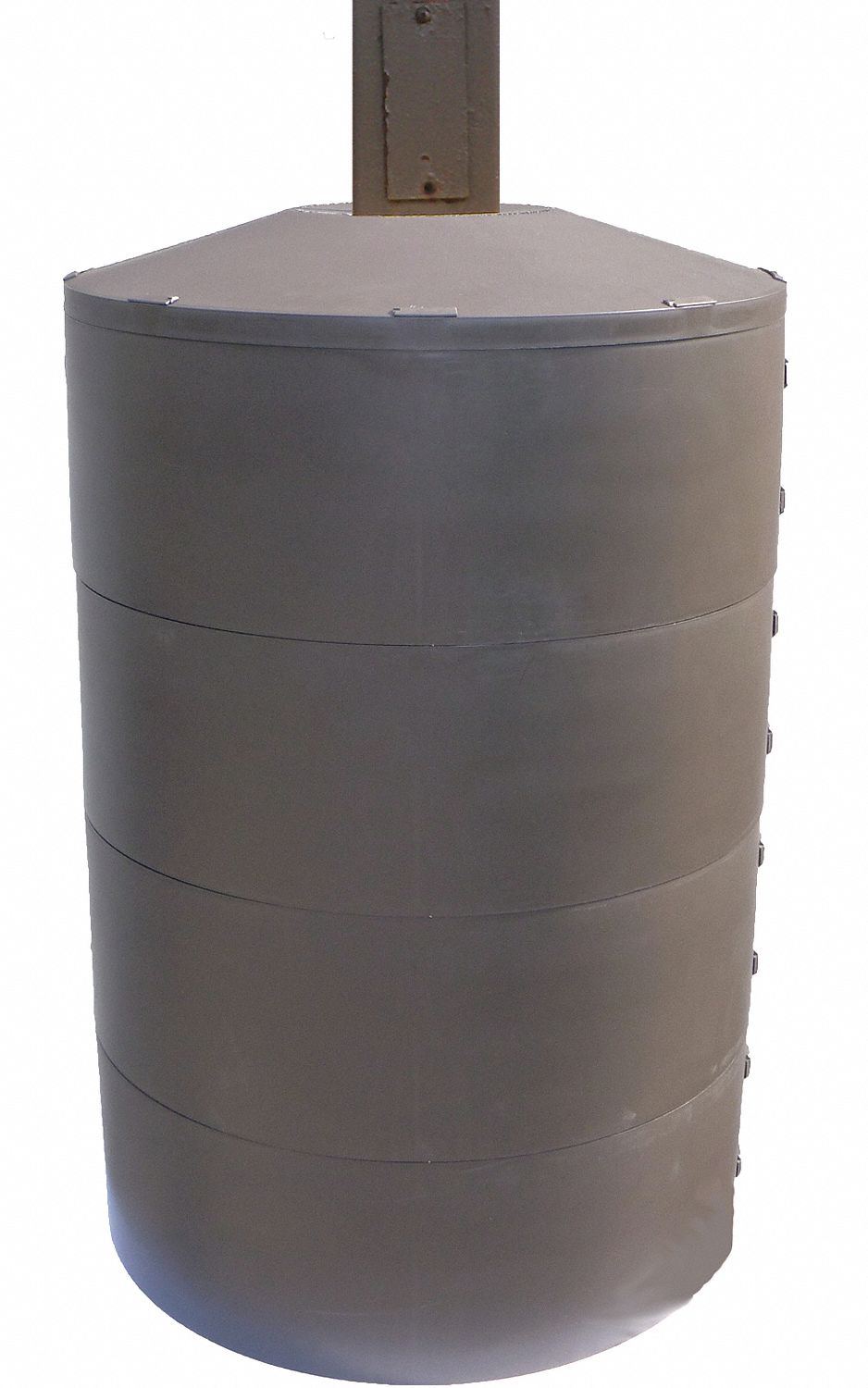 Pole Cover, 4 Ring, 5In Square, Brown