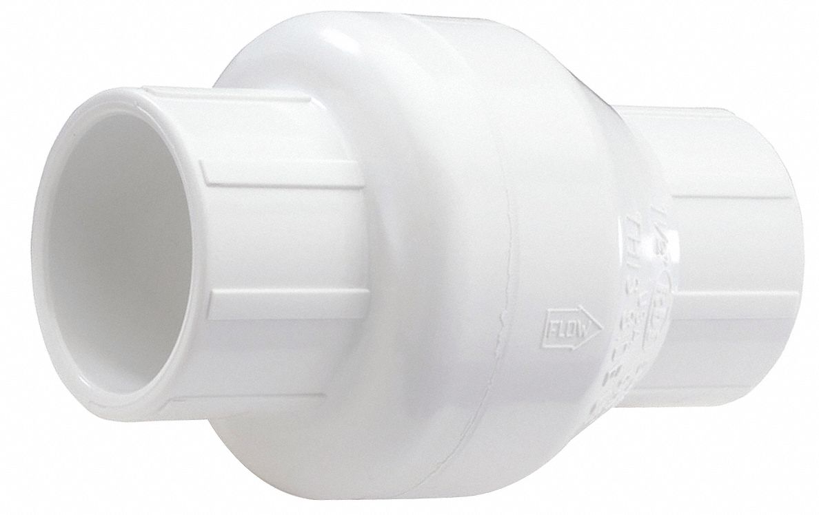Swing Check Valve, 2 In, Hub, PVC