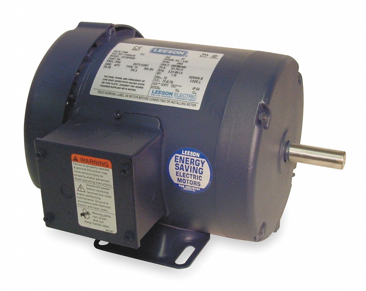 50 Hz Mtr, 3-Ph, 3/4hp, 2850, 220/380-440, 56
